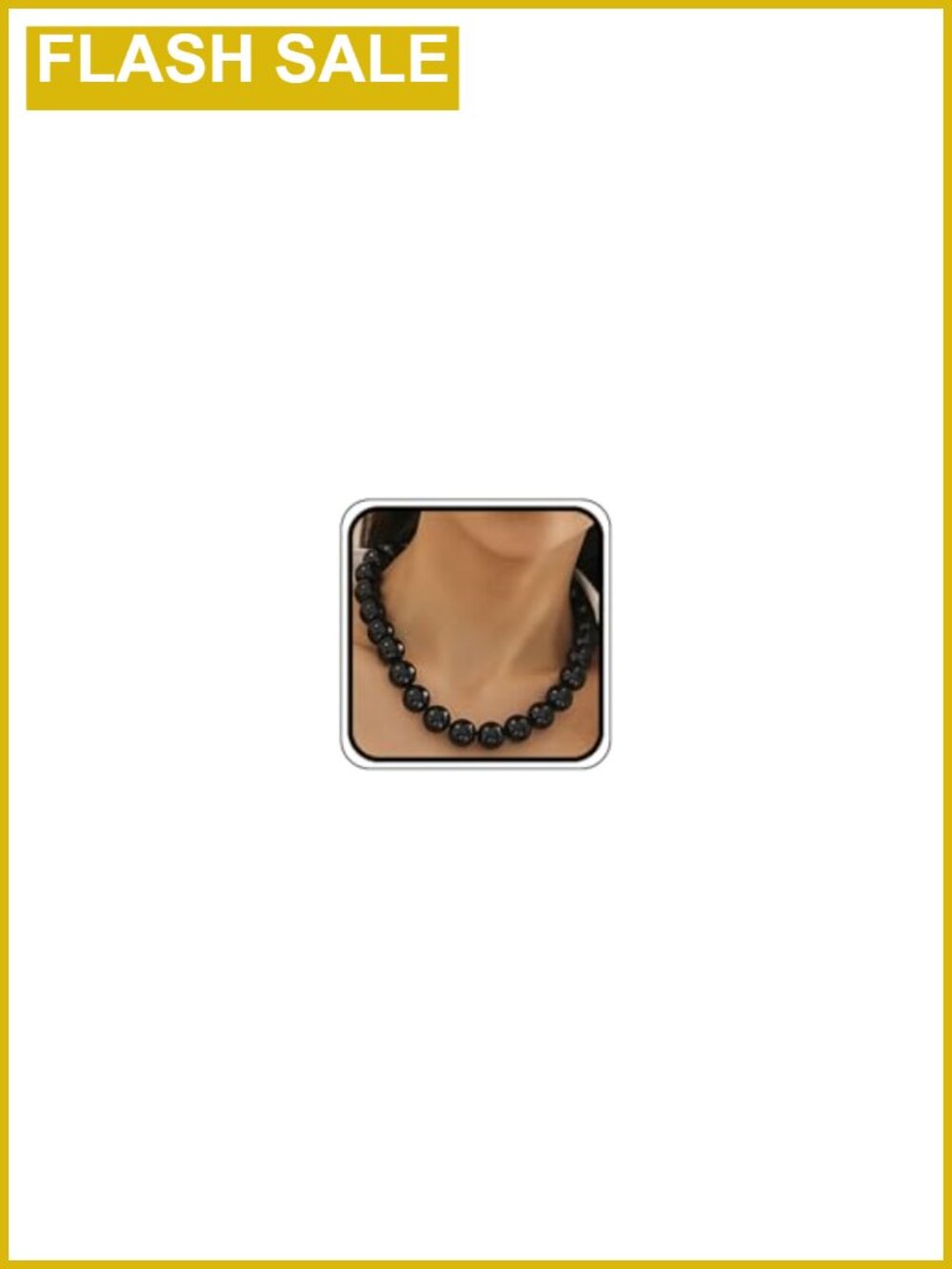 Chunky Ball Beaded Choker Collar Necklace Faux Pearl Women Adjustable
